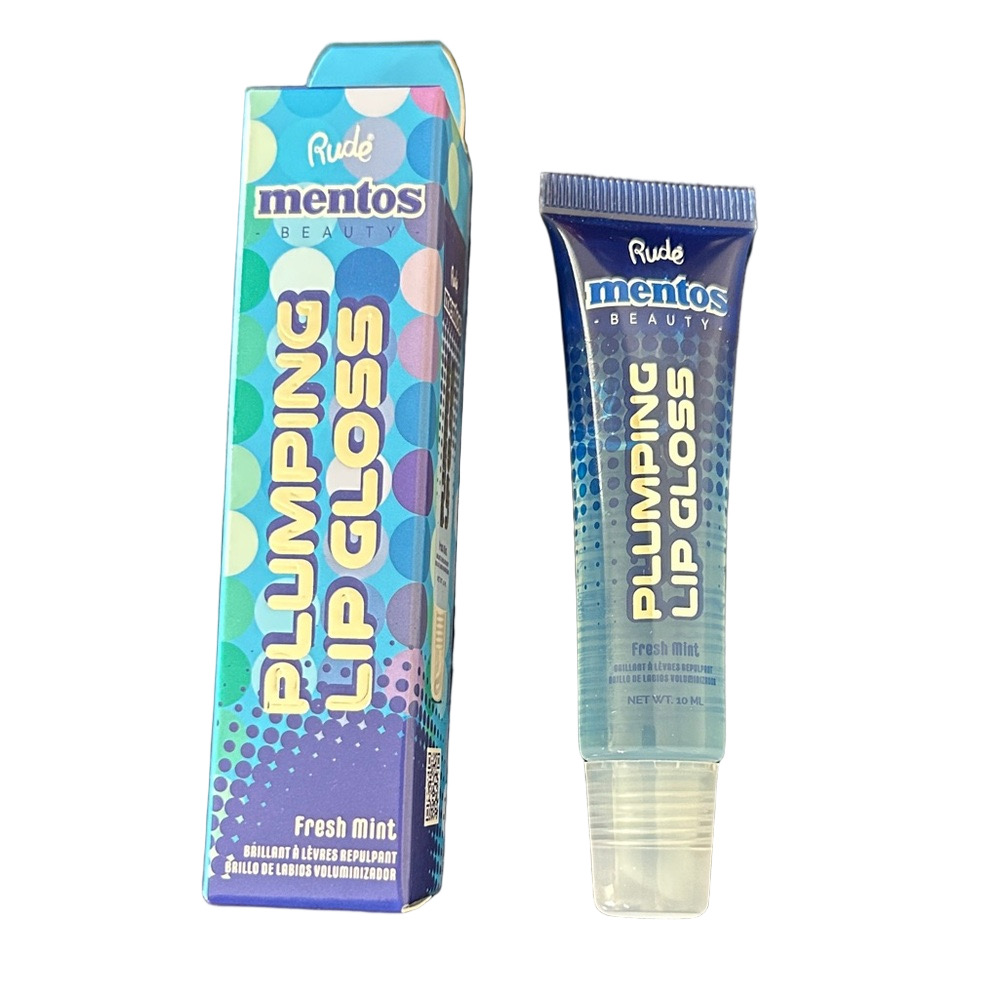 Rude Cosmetics x Mentos Beauty Plumping Lip Gloss - Clean Mint NIB